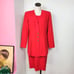 Vintage 90s Liz Claiborne Red Sheath Dress & Blazer Set