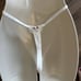 FOR LOVE & LEMONS LACE THONG PANTY WITH PINK ROSEBUD WHITE SIZE XL NWT