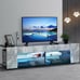 57 NEW Modern Americana Glossy LED TV Stand w/ Side Cabinets