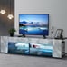 57 NEW Modern Americana Glossy LED TV Stand w/ Side Cabinets