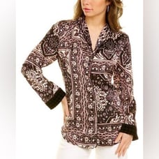 JOHNNY WAS OPHELIA silk top size xl NWT