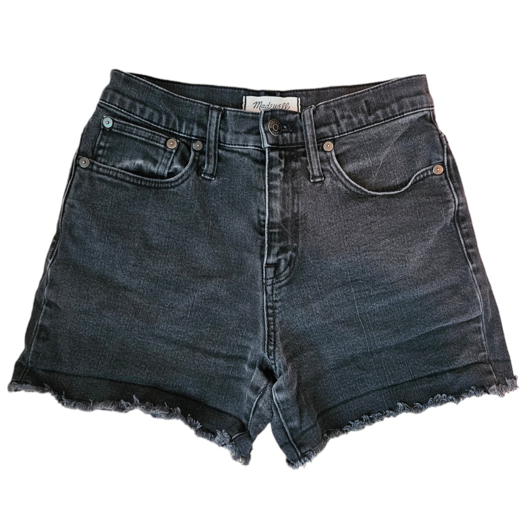 Madewell High Rise Denim Shorts Black Wash Women's Size 24