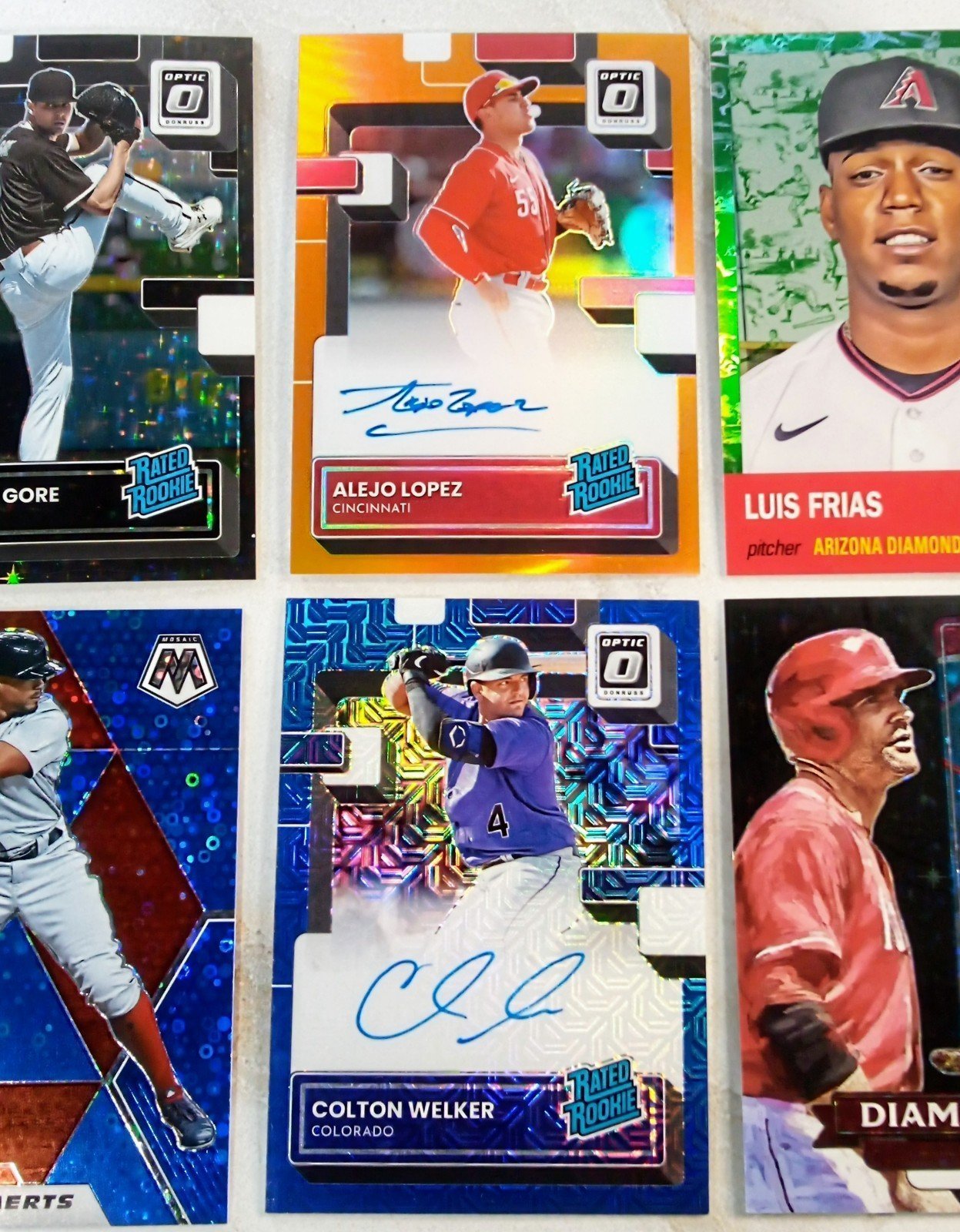 Serial numbered MLB Trading card lot of 6