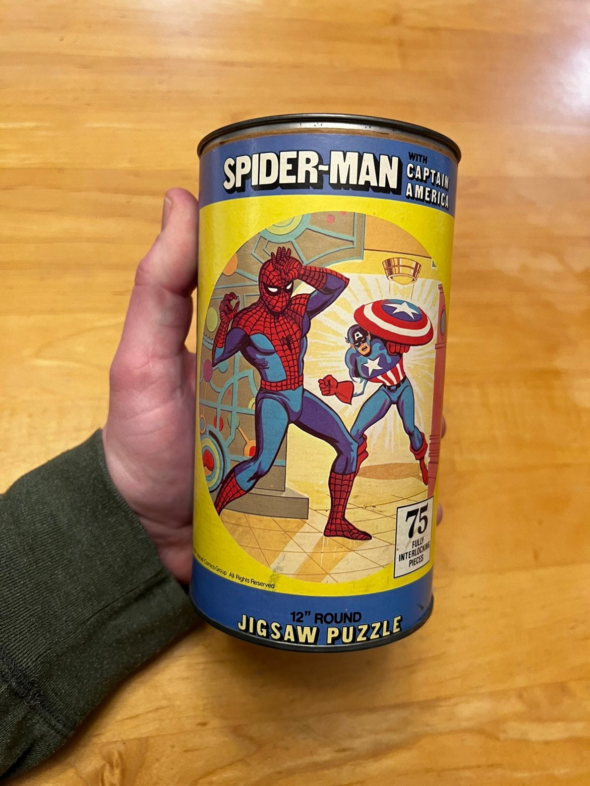 Vintage 1974 Spiderman Captain America Jigsaw Puzzle Marvel, complete