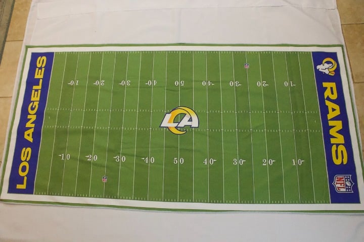 NEW Los Angeles Rams Full Football Field Model Full Size Beach Towel 30x60 in