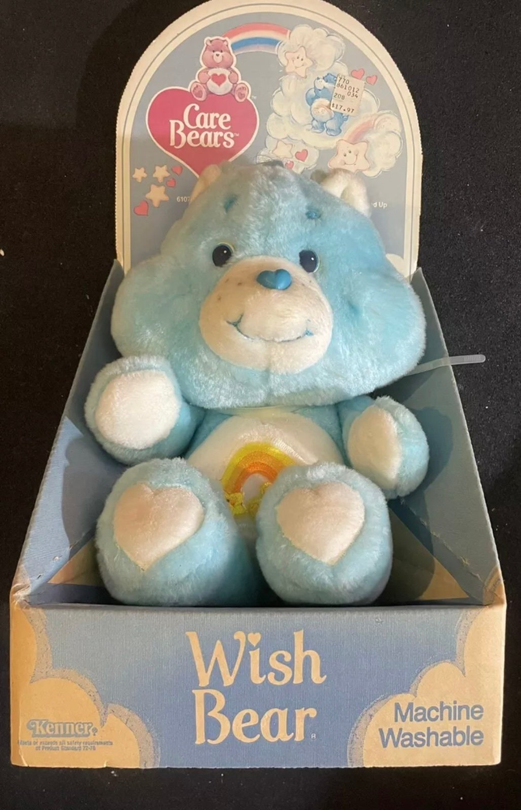 Vintage 1984 Kenner 6 inch Care Bears Wish Bear Plush New In Box