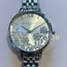 Olivia Burton All Silver Bejewelled Watch With 34mm Lace Detail Floral Face.