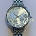 Olivia Burton All Silver Bejewelled Watch With 34mm Lace Detail Floral Face.