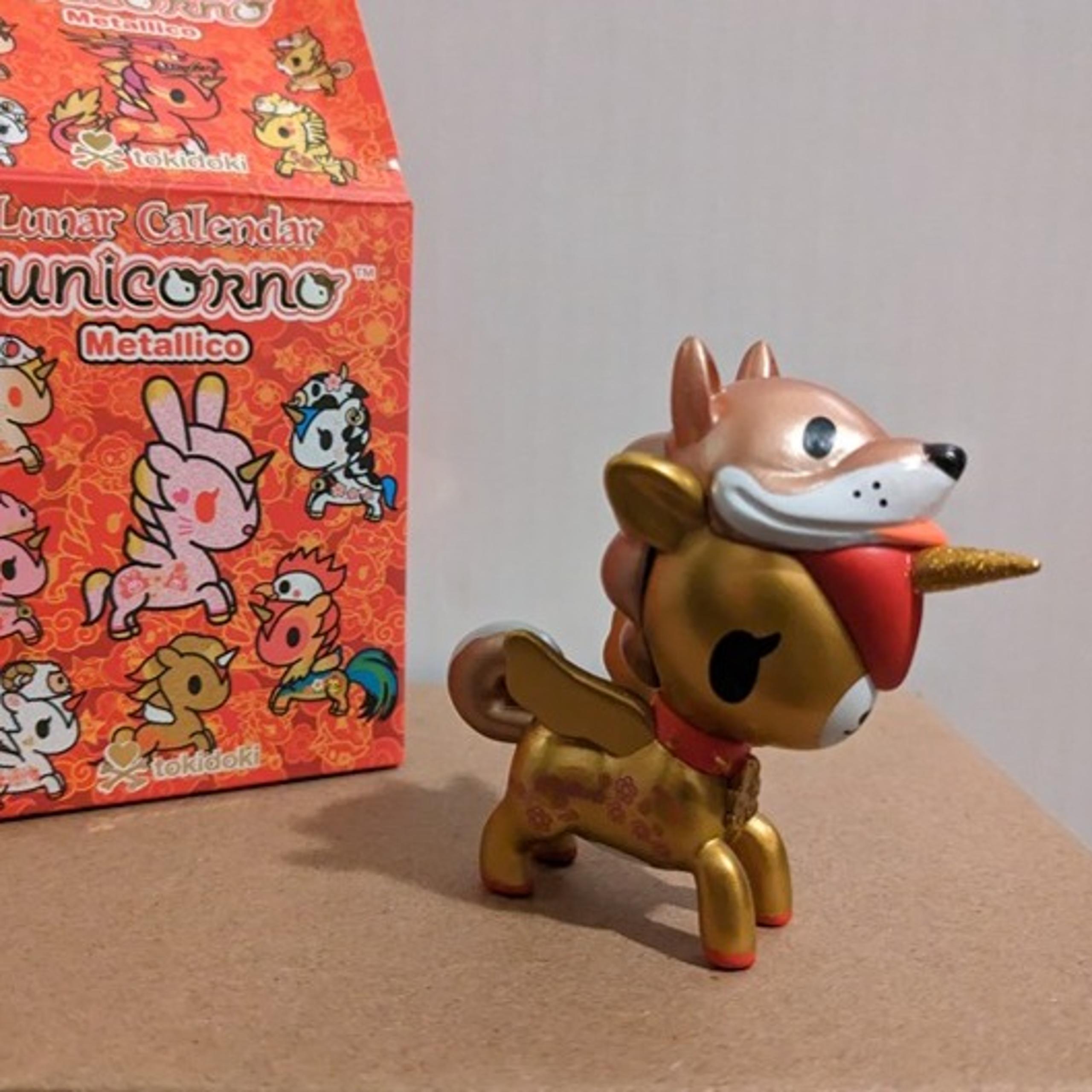 FREE SHIP Unicorno Year of the Dog Metallico Tokidoki Figure - Lunar Calendar