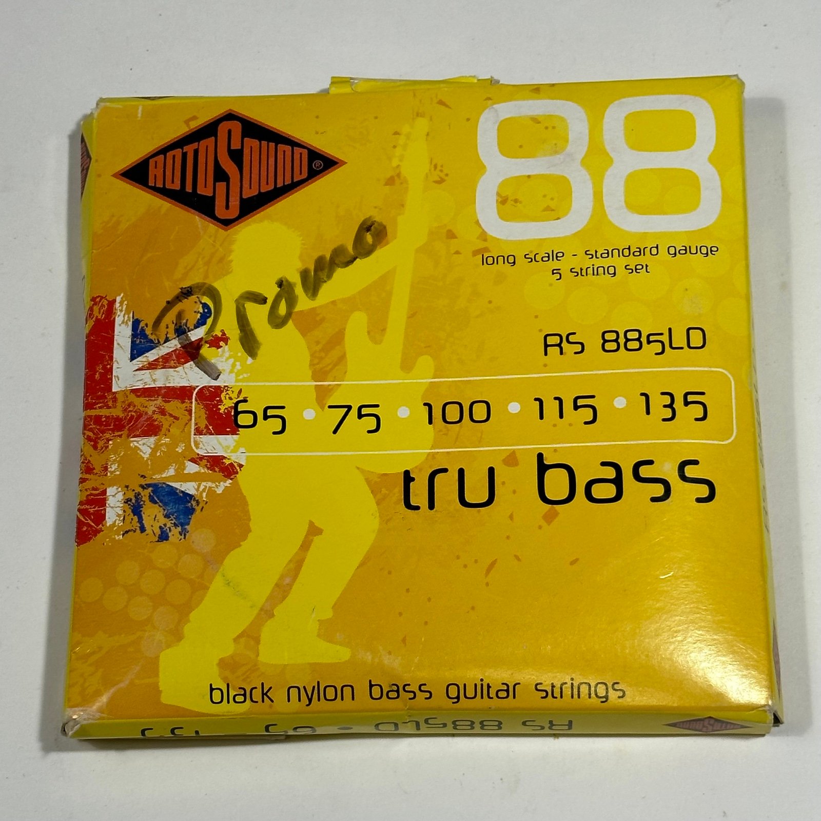 Rotosound 88 long scale S gauge black nylon bass strings