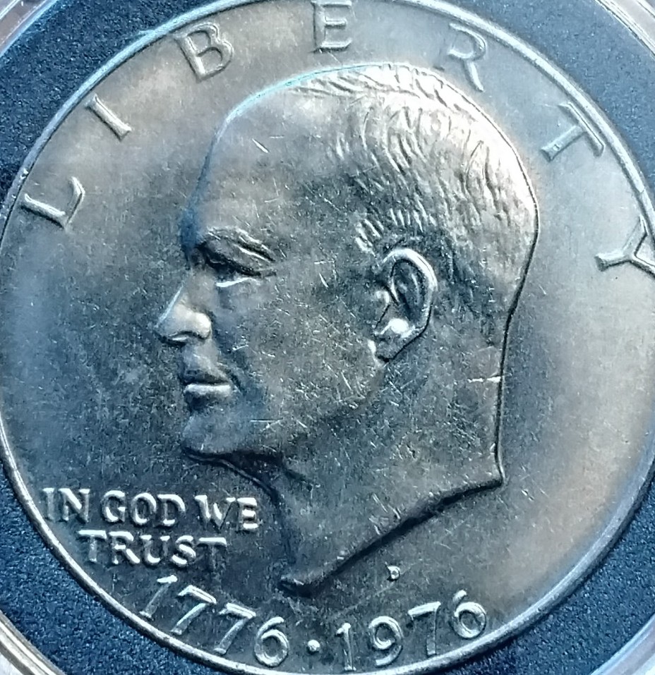 1976 D Bicentennial Ike Dollar Type 1 Reverse Choice BU #3308
