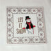 Retro Christmas Conrad Candy Cane Snowman Ceramic Trivet Starburst Design