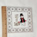 Retro Christmas Conrad Candy Cane Snowman Ceramic Trivet Starburst Design