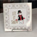 Retro Christmas Conrad Candy Cane Snowman Ceramic Trivet Starburst Design