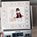 Retro Christmas Conrad Candy Cane Snowman Ceramic Trivet Starburst Design