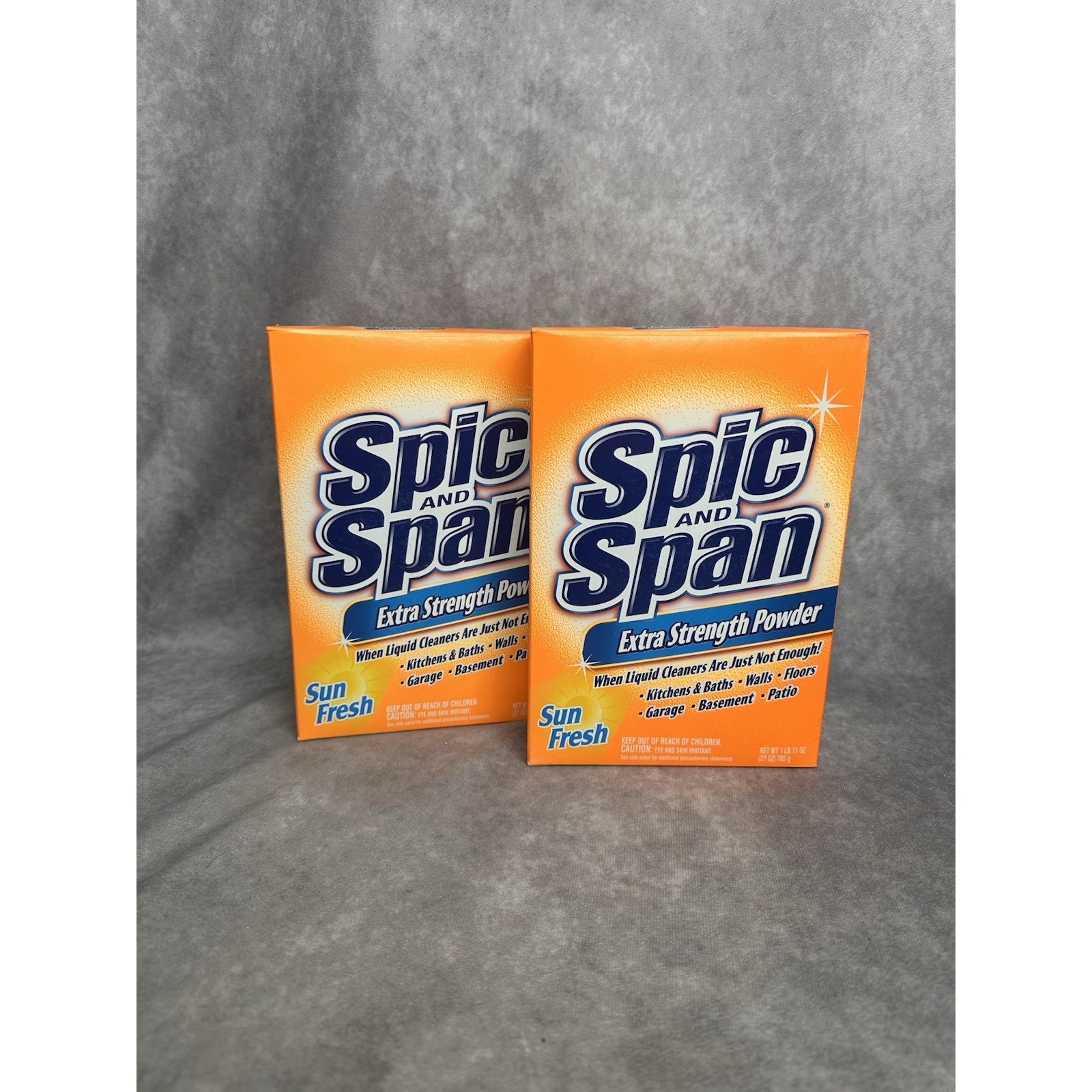 2 Spic and Span Extra Strength Powder Sun Fresh 27 oz Each