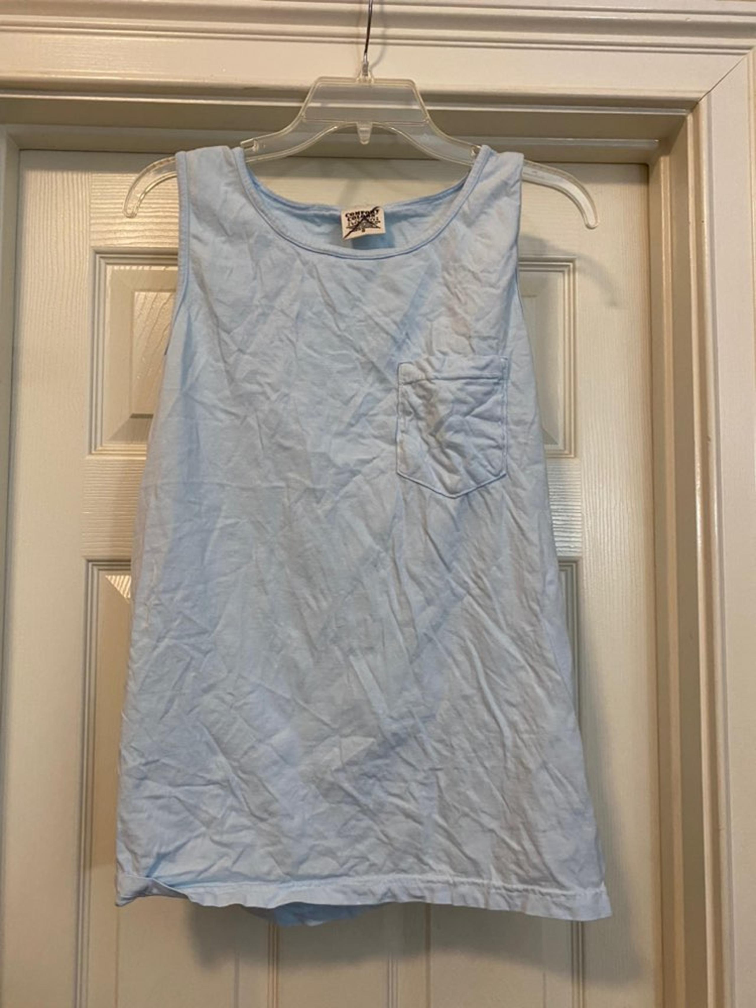 Comfort Colors Small Blue Tank Top