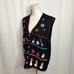 White Stag Vintage Embroidered Holiday Sweater Vest Knit Snowman Women's XL 90s