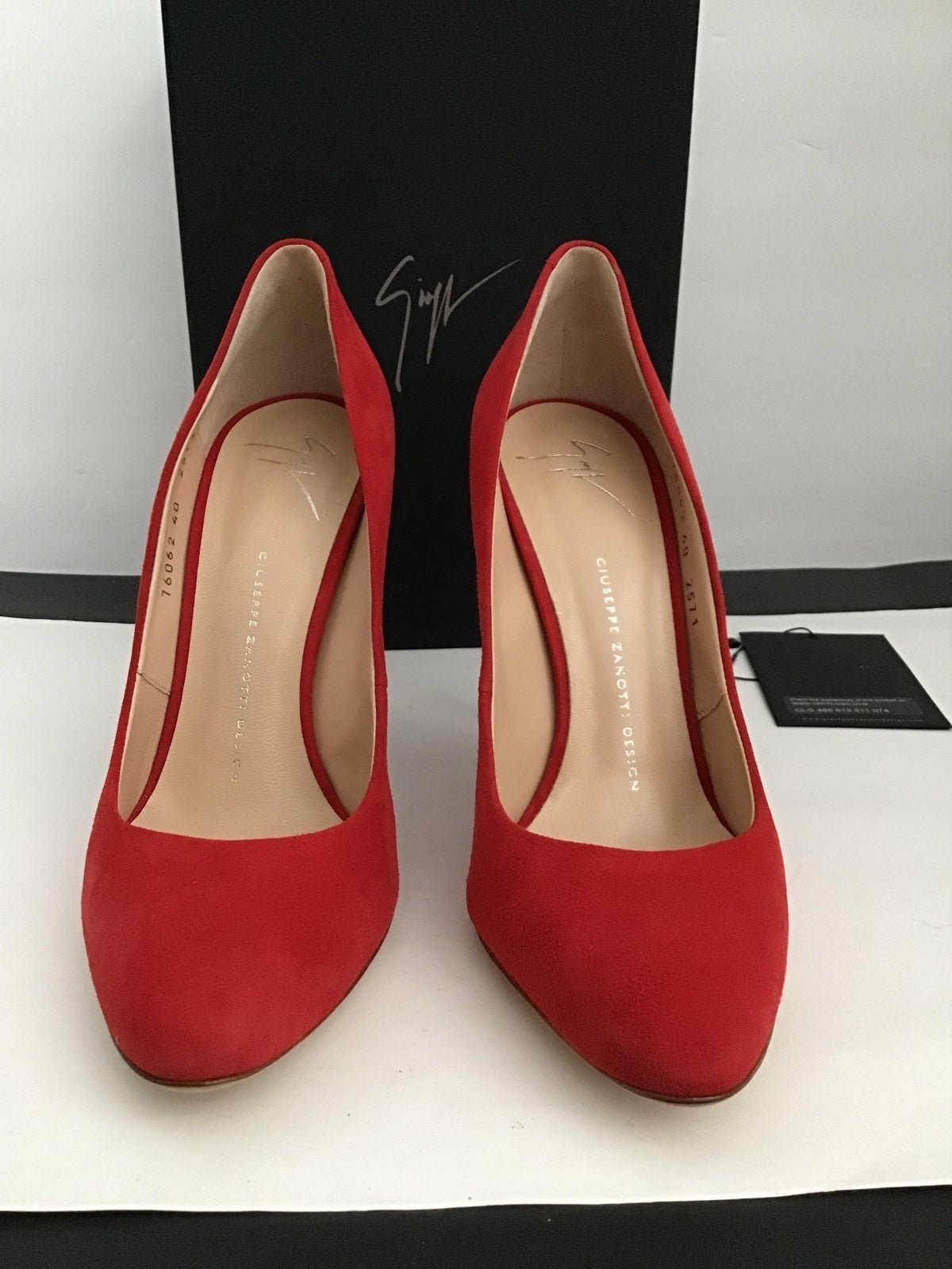 GIUSEPPE ZANOTTI Women's Bimba 110 High-Heel Pumps Suede Red size EU 40/ US 9.5