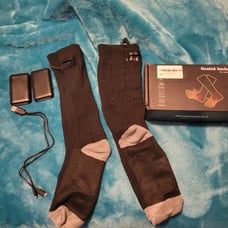 Rechargeable heated socks