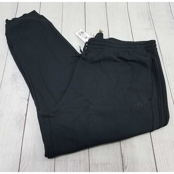 Adidas Fleece Tapered 3-Stripes Pants Mens Size 4XT2 4X Tall IJ8885 Black