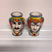TESTA SICILIANA, 2 Sicilian Moor's Heads in Caltagirone Ceramics