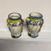TESTA SICILIANA, 2 Sicilian Moor's Heads in Caltagirone Ceramics