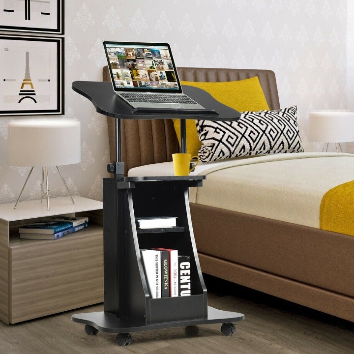 Sit-to-Stand Laptop Desk Cart Height Adjustable