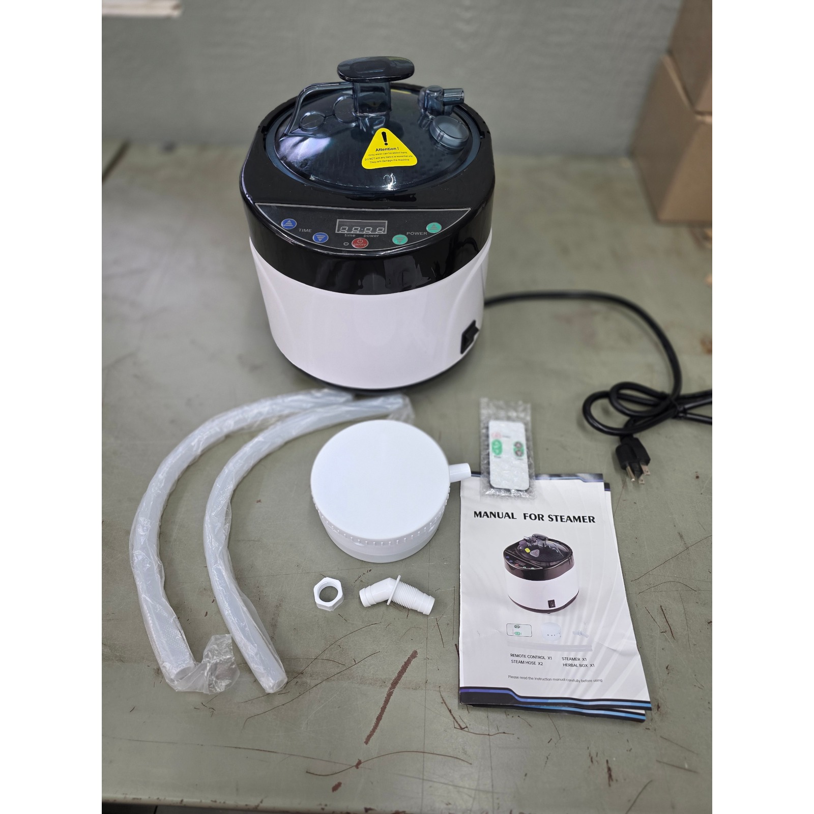 Portable Steam Sauna for Home Use with Remote Control and Herbal Box (Inv 1110)