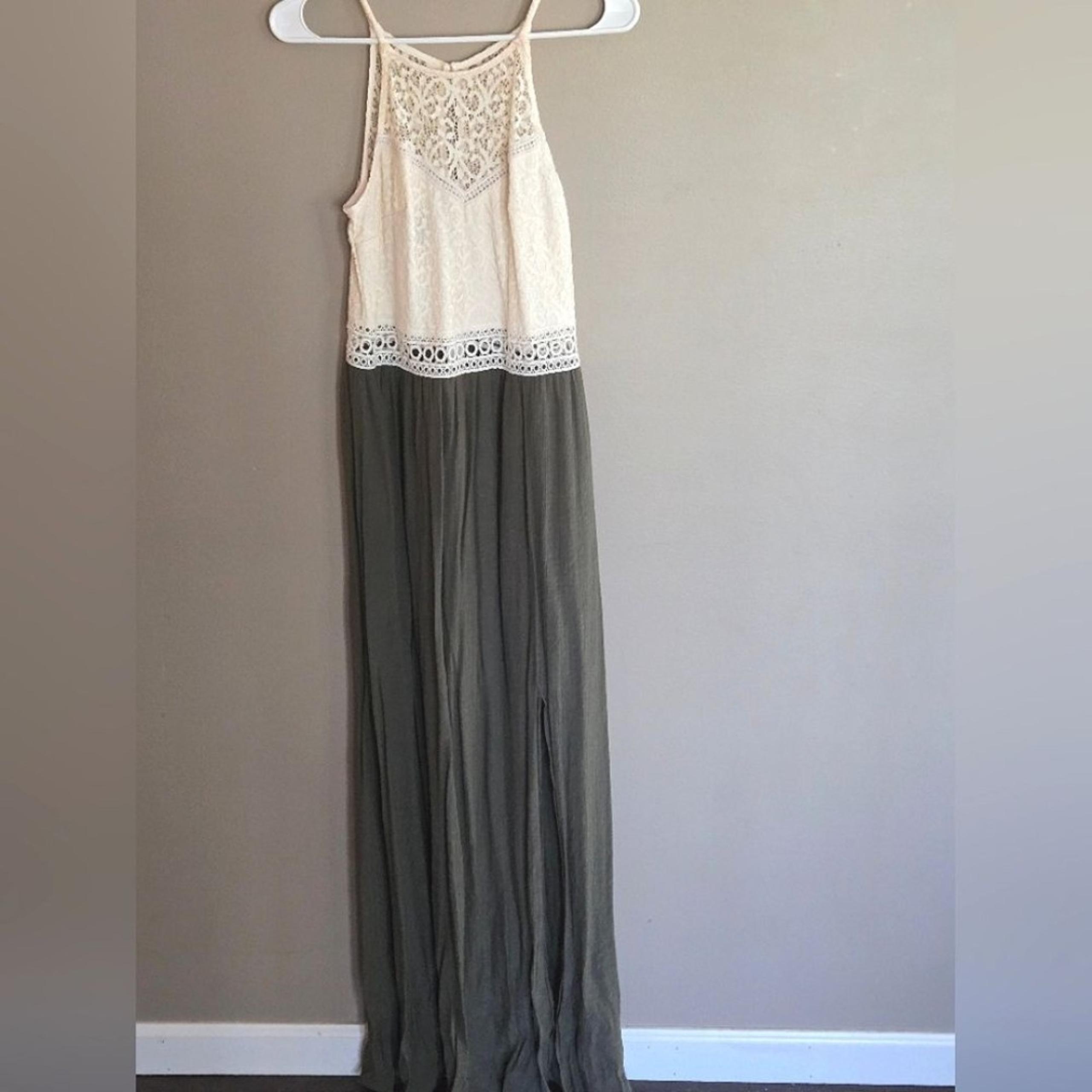 Women's IZ Byer Lace Top Spagetti Strap Maxi Dress, Size Large