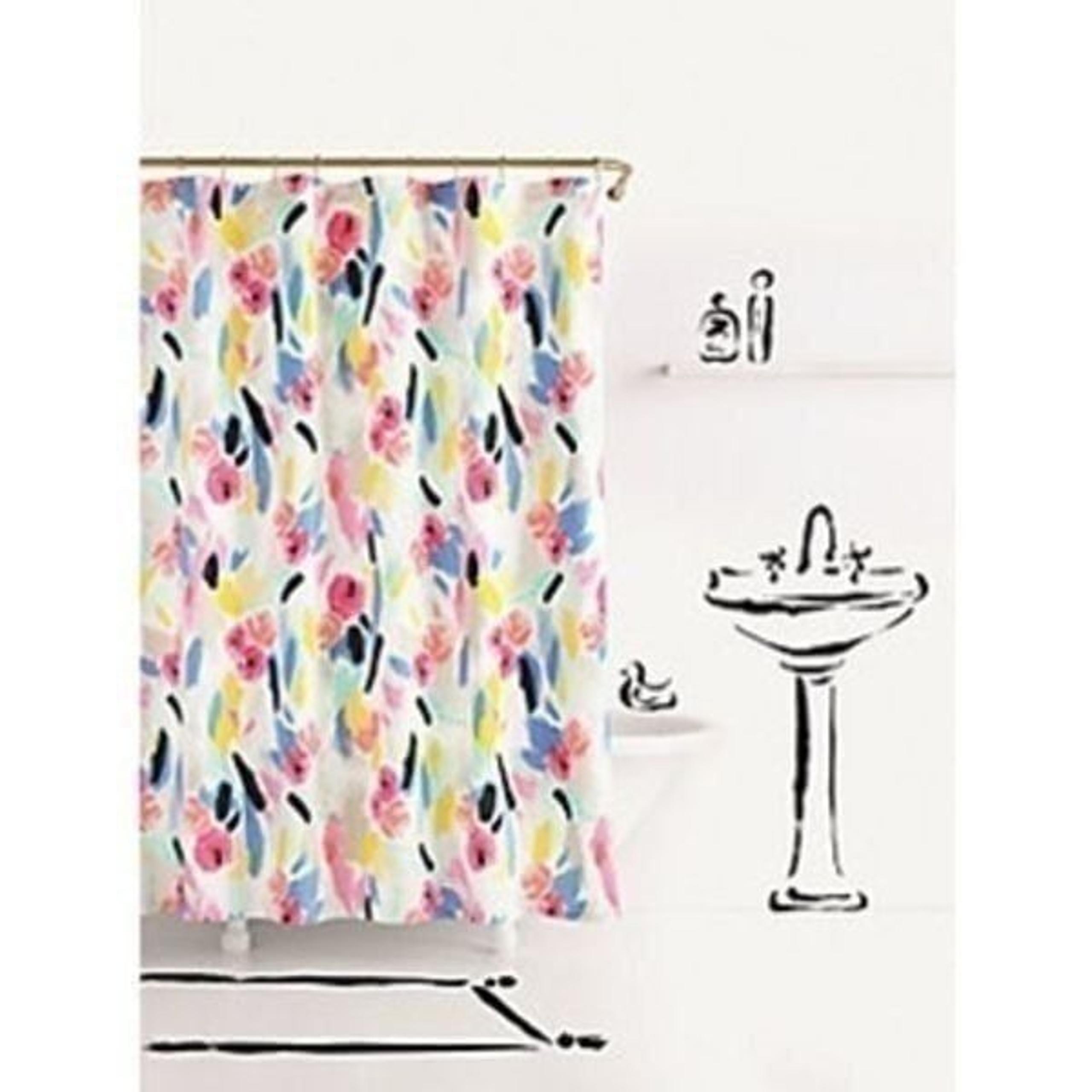 Kate Spade PaintBall Floral Shower Curtain