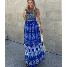 ZARA 89 BLUE PRINTED DRAWSTRING MIDI SKIRT SEQUIN 6895/075 XS M XL NWT