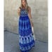 ZARA 89 BLUE PRINTED DRAWSTRING MIDI SKIRT SEQUIN 6895/075 XS M XL NWT