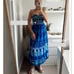 ZARA 89 BLUE PRINTED DRAWSTRING MIDI SKIRT SEQUIN 6895/075 XS M XL NWT