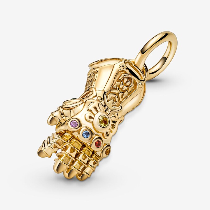 New PANDORA Avengers Infinity Gauntlet Gold Charm Pendant