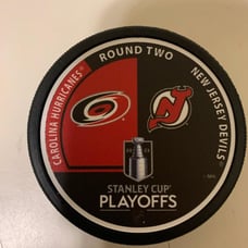 Nj devils playoff round 2 hockey puck