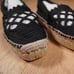 Polo Ralph Lauren Espadrille Loafer Macrame Black Size 6B Textile Brand New