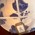 Rachel Ashwell Salad Bowl Botanical Floral Cobalt Blue Peonies Melamine 8 Round