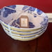Rachel Ashwell Salad Bowl Botanical Floral Cobalt Blue Peonies Melamine 8 Round