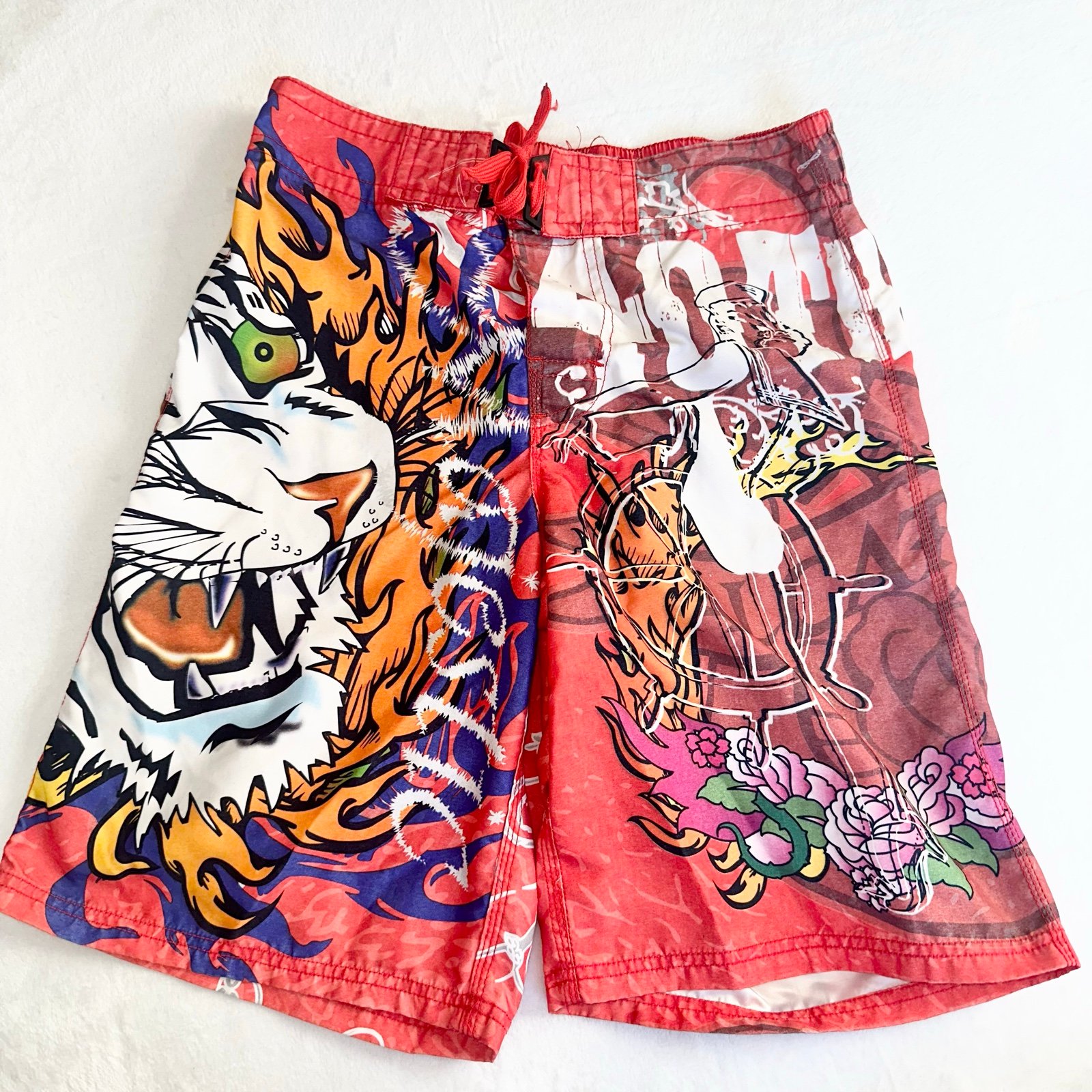 Men’s Y2K Tatoo Tattoo By Free Spirit Swim Trunks Board Shorts
