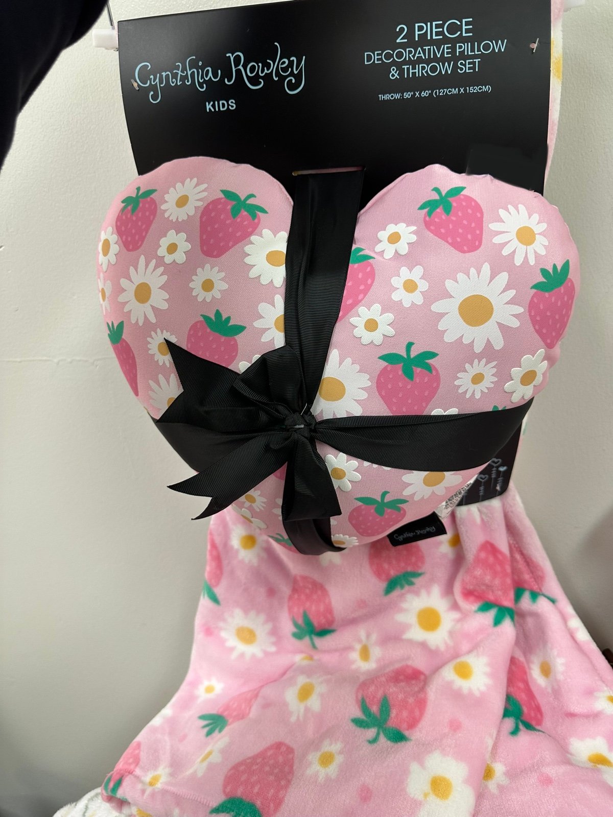 Pink Strawberry Blanket set NEW