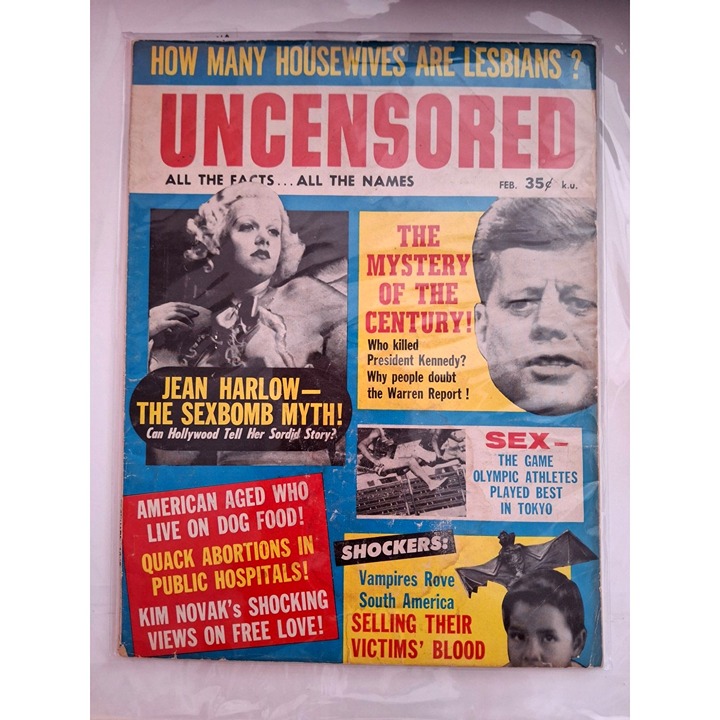 Vintage Uncensored Magazine All the Facts All The Names Vol 14 No 1 Feb 1965