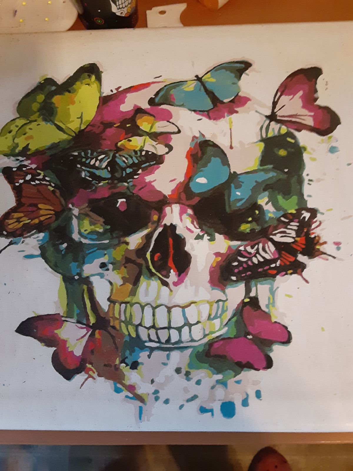 A skull painting