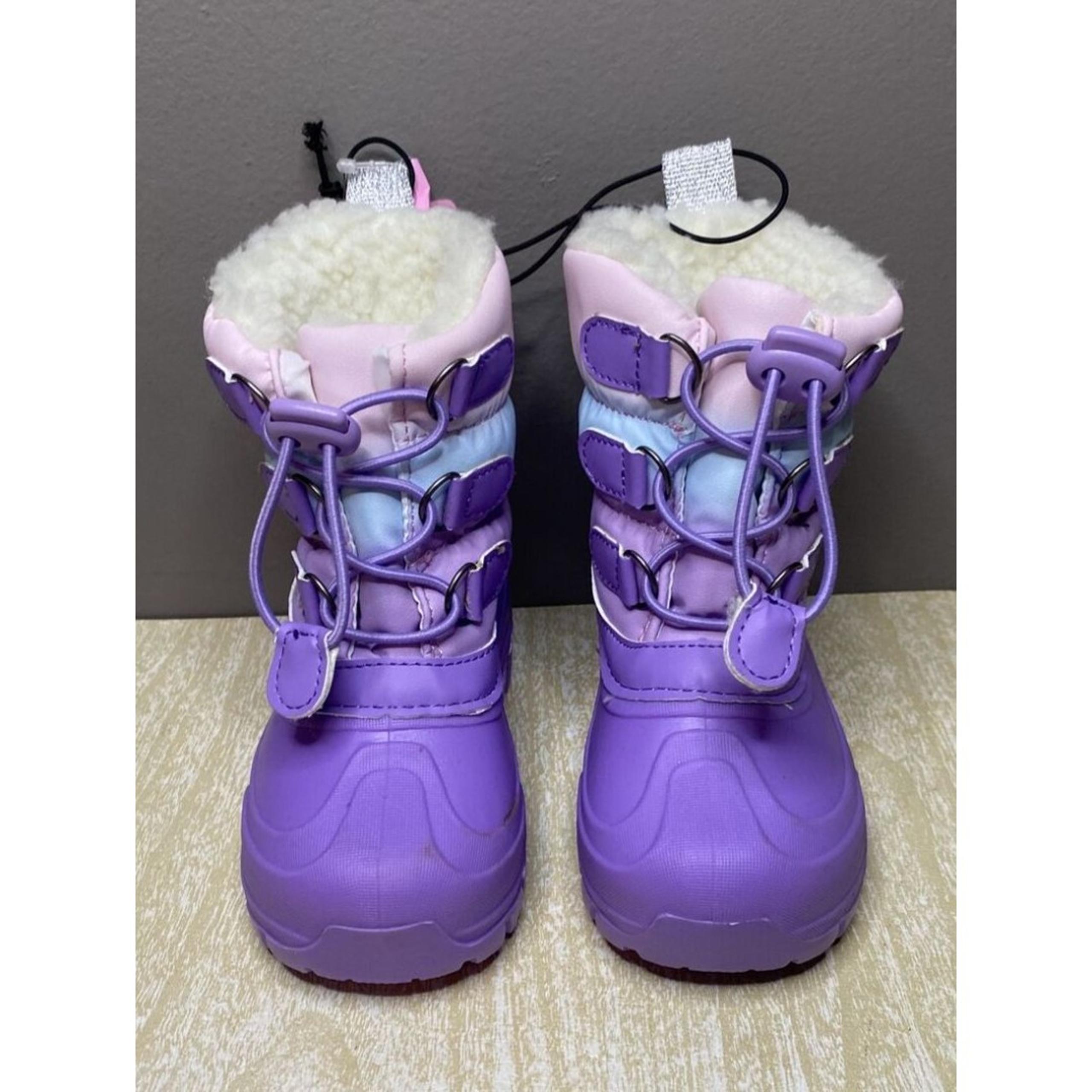 MEMBERS MARK KIDS SNOW BOOTS 10 Degree Cold Rating Purple Size 7/8