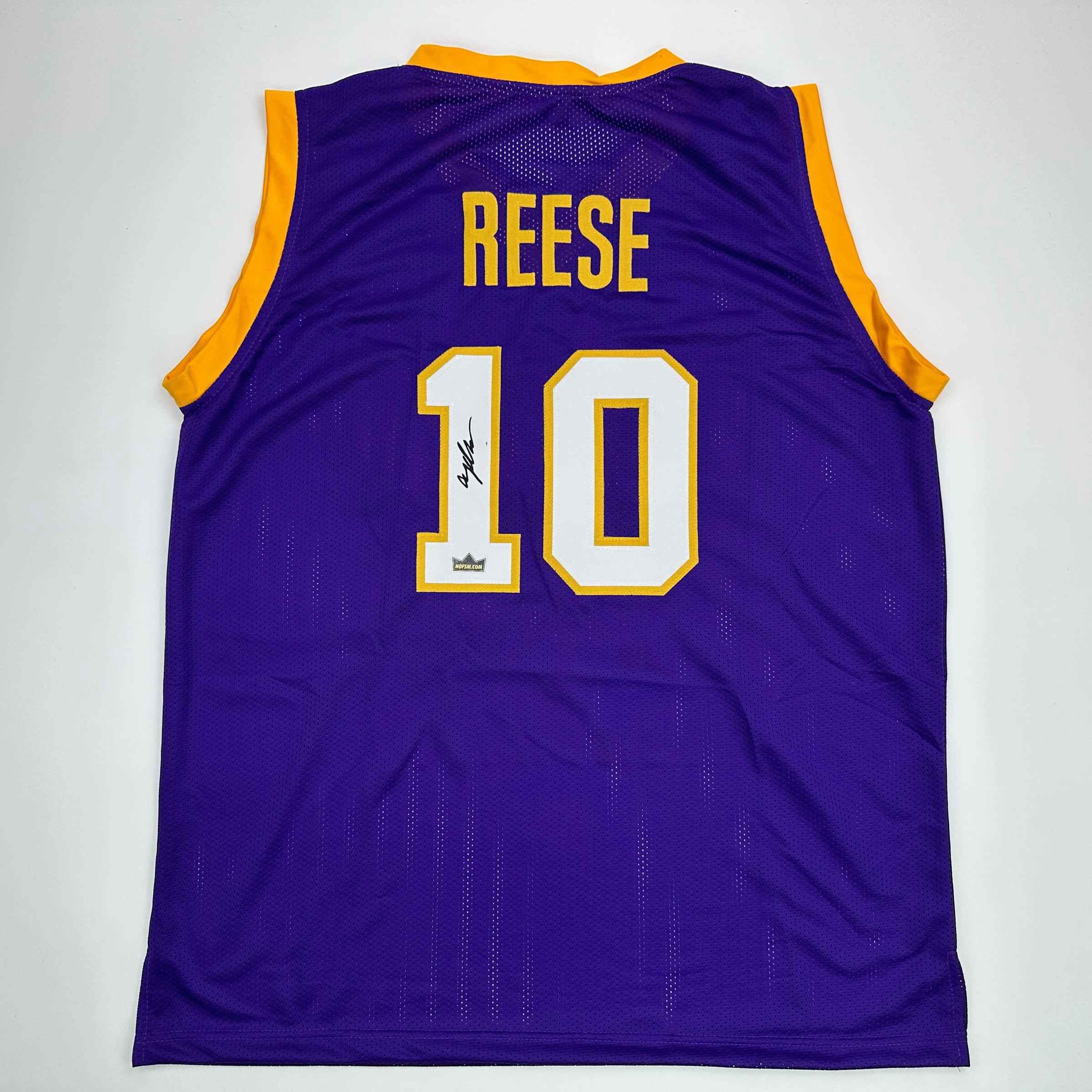 Facsimile Autographed Angel Reese LSU Purple Auto Jersey Size Men's XL