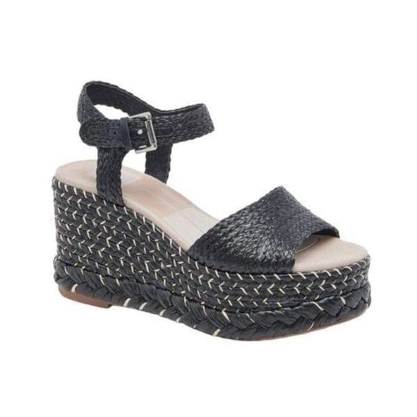 Dolce Vita Tiago Raffia Platform Sandal Size 7 NWT 130 MSRP
