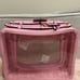 Calpak Large Clear Cosmetics Case Strawberry Pink NWT