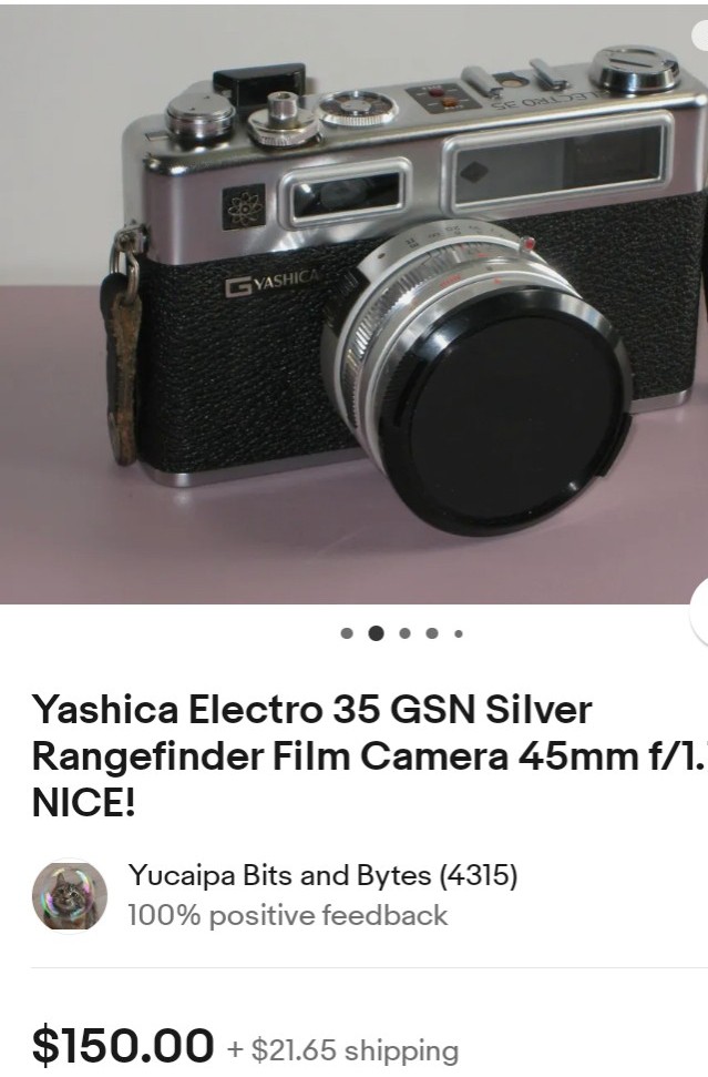 Yashica Electro 35 GSN Silver Rangefinder Film camera