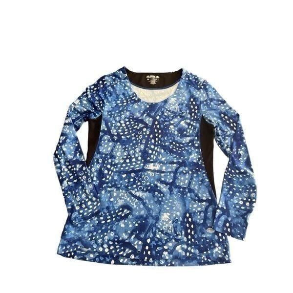 Reel Legends Womens Mykonos Blue Reel-Tec Top size M
