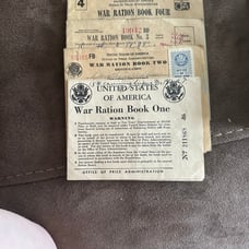 ALL FOUR War Ration Books for Dorothy Irene Webber of Marshall MO